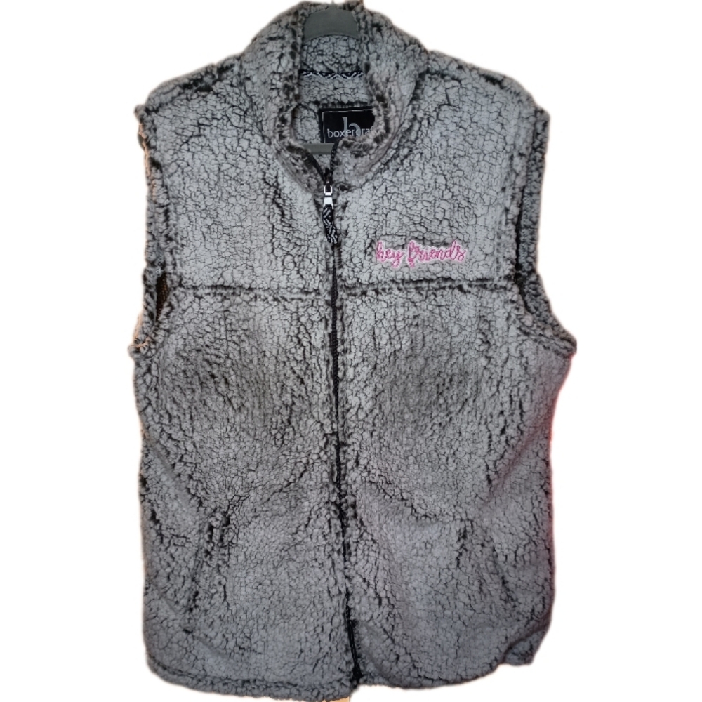 hey friends by shaef Women's Sherpa Vest Size 2XL.  PTP is 23'.